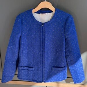 Brooks Brothers Blue Wool Jacket Blazer Grey Dot Detail 12